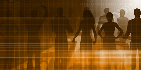 Staff Training and Management as a Presentation Backgroundの写真素材