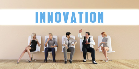 Business Innovation Being Discussed in a Group Meetingの写真素材