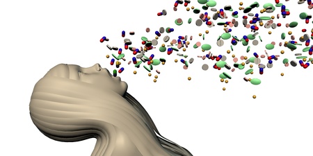 Over Reliant on Painkillers and Addiction to Drugsの写真素材