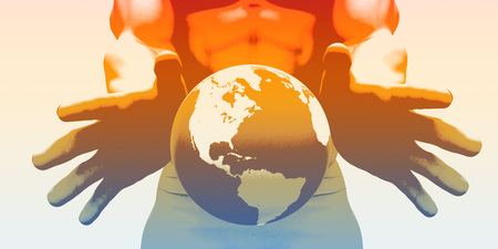 Global Technology Solutions on the Internet Concept Artの写真素材