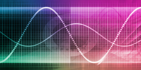 Futuristic Abstract Background with Data Management Chartの写真素材