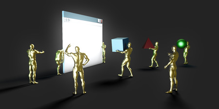 Internet World Wide Web Abstract Tech Backgroundの写真素材