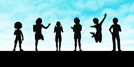 Children Having Fun in the Sun by the Beach