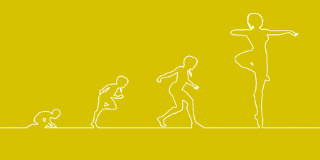 Children Activities with Girl Exploring Possibilitiesの写真素材