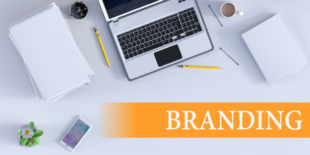 Branding Solution Online as a Business Conceptの写真素材