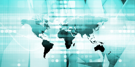 Logistics Company with International Software Solutions Abstractの写真素材