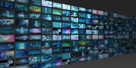 Content Marketing on a Video Wall as Digital Concept