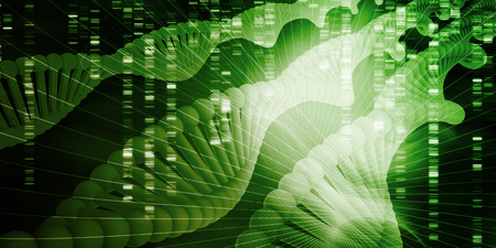 Futuristic Science Background with DNA Sequence Data