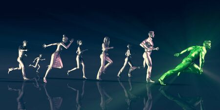 Career Opportunities and Employment Business Success Artの写真素材