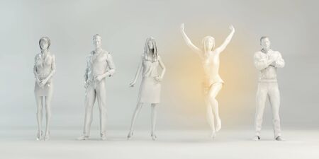 Empowered Business Individual Person Successful and Celebratingの写真素材