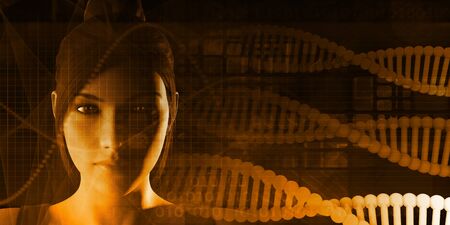 Science Technology Medical Abstract Background with DNAの写真素材