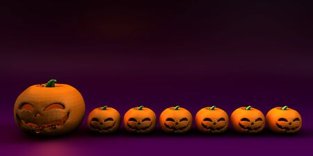 Grinning Jack-o-Lantern Pumpkin Template Wallpaperの写真素材