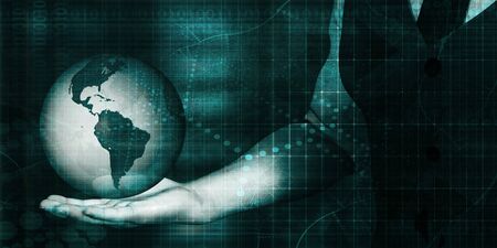 Global Network Consulting Services as Abstract Background