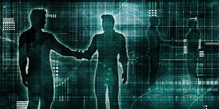 Businessmen Handshake Concept as a Corporate Deal Artの写真素材
