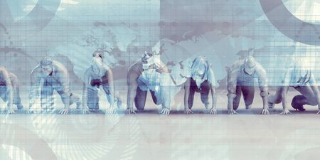 Determination to Succeed of Business Executives Focusedの写真素材