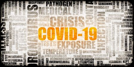 COVID-19 Coronavirus Disease Epidemic Concept Backgroundの写真素材