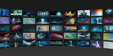 Digital Entertainment and Streaming Broadcast Technology Art