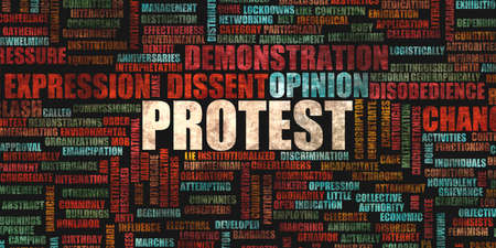 Protest Concept as an Abstract Background Banner
