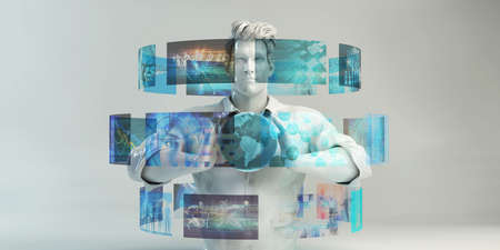 Science Digital Technology Background with Futuristic Theme