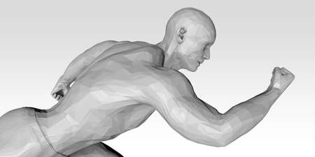 Athlete Training Workout as an Exercise Fitness Conceptの写真素材