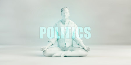 Politics and Keeping Calm Zen State Easy Solutionsの写真素材