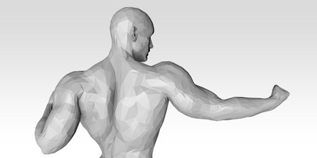 VR Fitness Exercise Game as Fun Backgroundの写真素材
