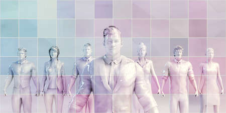 Integrated System Data Platform Management Concept Artの写真素材
