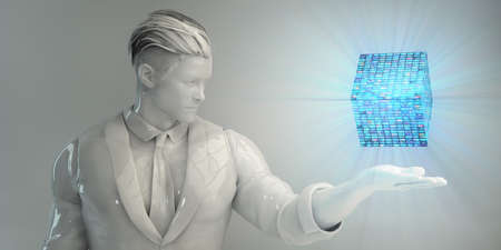 Network Security and Data Information Protection Artの写真素材
