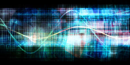 Global Integration Network with World Map as Artの写真素材