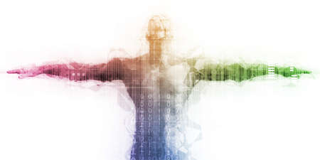 Rise of Technology Digital Revolution as a Conceptの写真素材