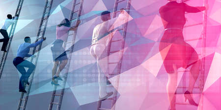 Career Opportunities and Employment Business Success Artの写真素材