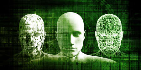 Science Technology as a Futuristic Abstract Background Artの写真素材