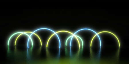 Retro Funk Background with Colorful Geometric Patternの写真素材