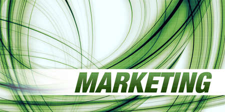 Marketing Concept on Green Abstract Backgroundの写真素材