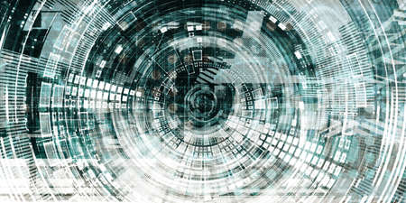 Virtual Data Technology With Backup Information Artの写真素材