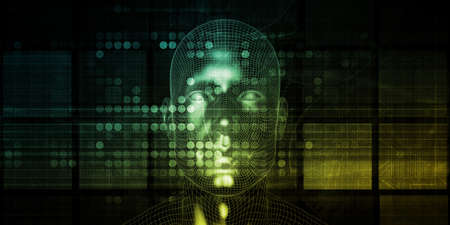 Self Learning Technology With Artificial Intelligence Brain Stemの写真素材