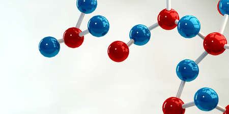 Molecule Structure in 3D as a Presentation Backgroundの写真素材