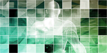 Online Medical Diagnosis and Health System as Artの写真素材