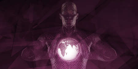 Digital Global Technology Concept Abstract Backgroundの写真素材