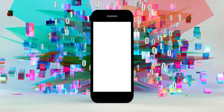 Mobile Phone App Download Now Exciting Backgroundの写真素材