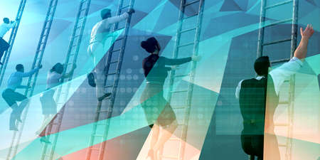Career Development with a Business Team for Trainingの写真素材