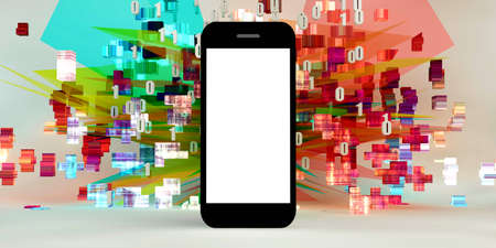 Cool New App Digital Advertisement Handphone Displayの写真素材