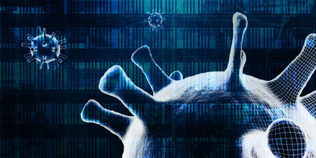 Virus Tracking Using Technology Software as Conceptの写真素材