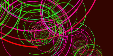80s Nostalgia Background with Colorful Neon Circlesの写真素材