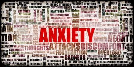 Anxiety and Stress Management as a Mental Health Conceptの写真素材