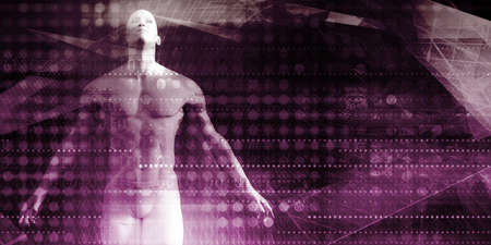 Tech Startup Technology Sector with Man Flying Successの写真素材