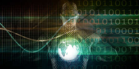 Global Multimedia Technology in Web Data Artの写真素材