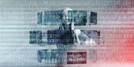 Virtual Healthcare System and Futuristic Interface as Artの写真素材
