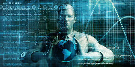 Online Digital Background on Internet Web Development App Conceptの写真素材