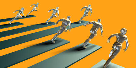 Winning the Race as a Business Concept with Skillの写真素材